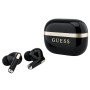 Безжични Bluetooth слушалки тип тапи Glossy Gold Line Printed Classic Logo (GUTWSN2HGGSK), TWS, микрофон - Guess - Черен
