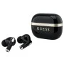 Безжични Bluetooth слушалки тип тапи Glossy Gold Line Printed Classic Logo (GUTWSN2HGGSK), TWS, микрофон - Guess - Черен