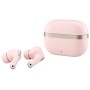 Безжични Bluetooth слушалки тип тапи Glossy Gold Line Printed Classic Logo (GUTWSN2HGGSP), TWS, микрофон - Guess - Розов