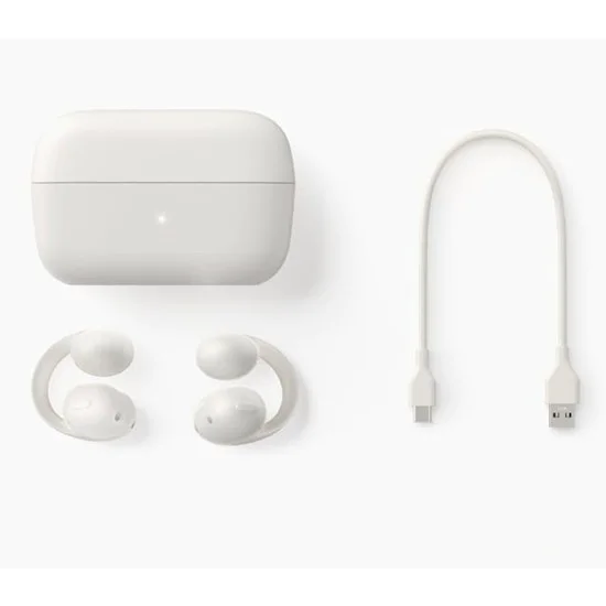 Безжични слушалки Anker Soundcore C50i - Open-ear, Bluetooth 6.0, шумозаглушаващи, Type-C - Бели