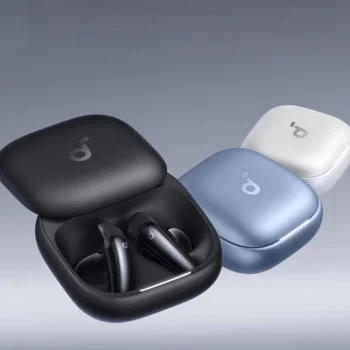 Безжични слушалки Anker Soundcore Liberty Buds - Half-in-ear, Bluetooth 6.1, адаптивно ANC - Бели
