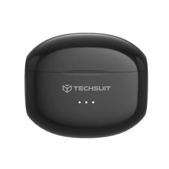 Безжични слушалки Audira Pro (CW1) - Techsuit - Bluetooth V5.4, 300mAh, активно шумопотискане (ANC), 4 микрофона - Черно