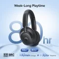 Безжични слушалки Baseus Bass BH1 NC (A0203703) - Bluetooth 6.0, ANC, Hi-Res, 5-Mic ENC, CloudComfort, регулируеми - Черни