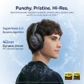 Безжични слушалки Baseus Bass BH1 NC (A0203703) - Bluetooth 6.0, ANC, Hi-Res, 5-Mic ENC, CloudComfort, регулируеми - Черни