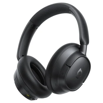 Безжични слушалки Baseus Bass BH1 NC (A0203703) - Bluetooth 6.0, ANC, Hi-Res, 5-Mic ENC, CloudComfort, регулируеми - Черни