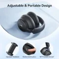 Безжични слушалки Baseus Bass BH1 NC (A0203703) - Bluetooth 6.0, ANC, Hi-Res, 5-Mic ENC, CloudComfort, регулируеми - Черни