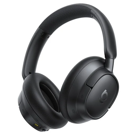 Безжични слушалки Baseus Bass BH1 NC (A0203703) - Bluetooth 6.0, ANC, Hi-Res, 5-Mic ENC, CloudComfort, регулируеми - Черни