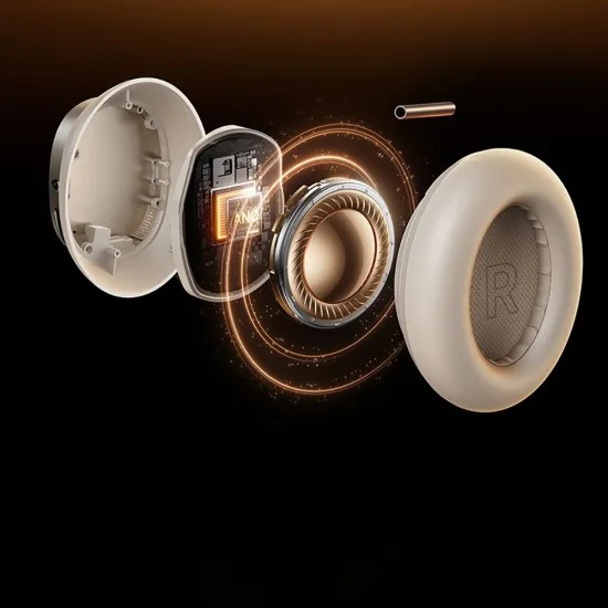 Безжични слушалки Baseus Inspire XH1 (A00085701233-00) - Sound by Bose, BT 6.1, Dolby, ANC, Hi-Res, LDAC, 800mAh - Бели