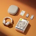 Безжични слушалки Baseus Inspire XH1 (A00085701233-00) - Sound by Bose, BT 6.1, Dolby, ANC, Hi-Res, LDAC, 800mAh - Бели