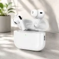 Безжични слушалки Borofone (BW99) - Bluetooth V6.0, TWS, ANC, USB-C зареждане, 4 часа време за възпроизвеждане - Бял