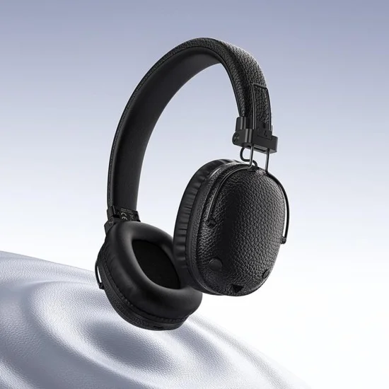 Безжични слушалки Borofone Suenos (BO34) - Over-Ear, Bluetooth V5.4, 32 часа време за възпроизвеждане, бързо зареждане, PU кожа - Черен