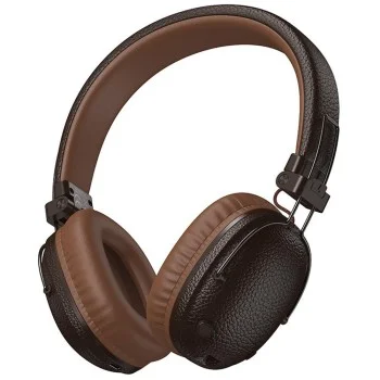 Безжични слушалки Borofone Suenos (BO34) - Over-Ear, Bluetooth V5.4, 32 часа време за възпроизвеждане, бързо зареждане, PU кожа - Кафяв