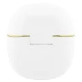 Безжични слушалки Guess Wireless Earbuds Glossy Gold Line Classic (GUTWSG3HGECH) - Half-in-ear, Bluetooth, TWS, малък кръгъл дизайн - Бял