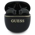Безжични слушалки Guess Wireless Earbuds Glossy Gold Line Classic (GUTWSG3HGECK) - Half-in-ear, Bluetooth, TWS, малък кръгъл дизайн - Черен