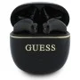 Безжични слушалки Guess Wireless Earbuds Glossy Gold Line Classic (GUTWSG3HGECK) - Half-in-ear, Bluetooth, TWS, малък кръгъл дизайн - Черен
