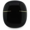 Безжични слушалки Guess Wireless Earbuds Glossy Gold Line Classic (GUTWSG3HGECK) - Half-in-ear, Bluetooth, TWS, малък кръгъл дизайн - Черен