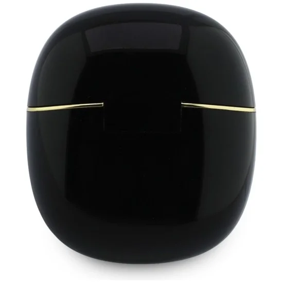 Безжични слушалки Guess Wireless Earbuds Glossy Gold Line Classic (GUTWSG3HGECK) - Half-in-ear, Bluetooth, TWS, малък кръгъл дизайн - Черен