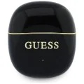 Безжични слушалки Guess Wireless Earbuds Glossy Gold Line Classic (GUTWSG3HGECK) - Half-in-ear, Bluetooth, TWS, малък кръгъл дизайн - Черен