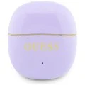 Безжични слушалки Guess Wireless Earbuds Glossy Gold Line Classic (GUTWSG3HGECU) - Half-in-ear, Bluetooth, TWS, малък кръгъл дизайн - Лилав
