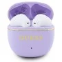 Безжични слушалки Guess Wireless Earbuds Glossy Gold Line Classic (GUTWSG3HGECU) - Half-in-ear, Bluetooth, TWS, малък кръгъл дизайн - Лилав