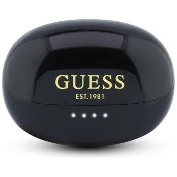 Безжични слушалки Guess Wireless Earbuds Metalic Finish Electropated Parts Classic (GUTWSOL3MEGK) - OWS слушалки, BT5.4, 300mAh - Черен