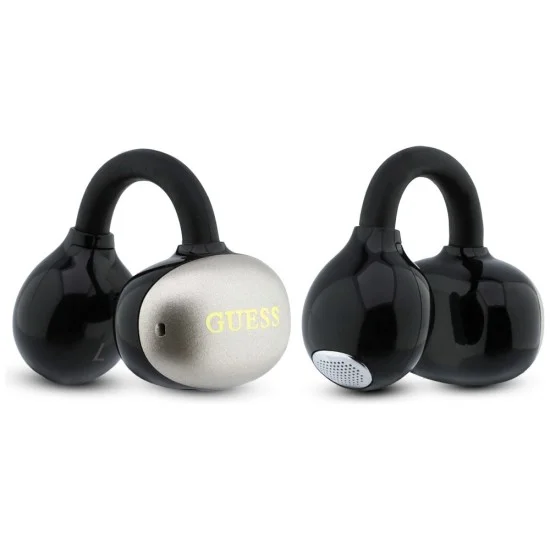 Безжични слушалки Guess Wireless Earbuds Metalic Finish Electropated Parts Classic (GUTWSOL3MEGK) - OWS слушалки, BT5.4, 300mAh - Черен