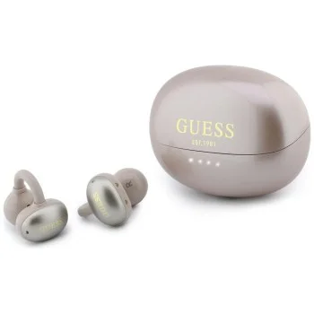 Безжични слушалки Guess Wireless Earbuds Metalic Finish Electropated Parts Classic (GUTWSOL3MEGP) - OWS слушалки, BT5.4, 300mAh - Розов
