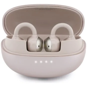 Безжични слушалки Guess Wireless Earbuds Metalic Finish Electropated Parts Classic (GUTWSOL3MEGP) - OWS слушалки, BT5.4, 300mAh - Розов