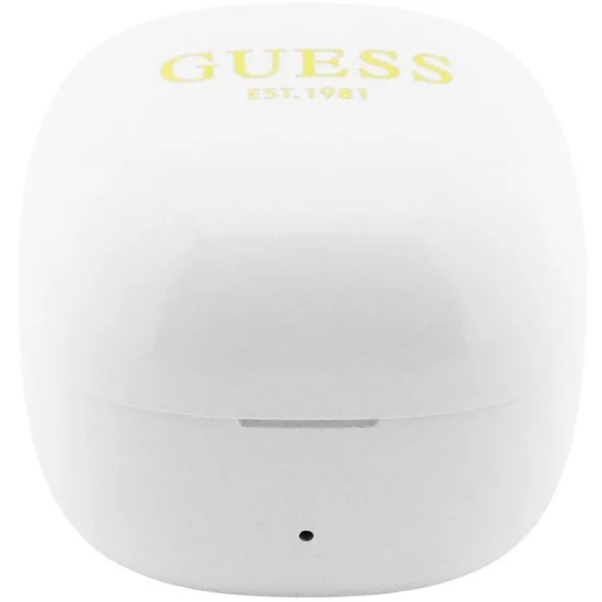 Безжични слушалки Guess Wireless Earbuds Mini Classic (GUTWSW85LEEH) - Open-ear, Bluetooth, TWS, спортен дизайн - Бял