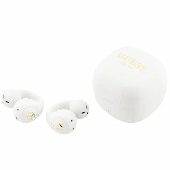 Безжични слушалки Guess Wireless Earbuds Mini Classic (GUTWSW85LEEH) - Open-ear, Bluetooth, TWS, спортен дизайн - Бял