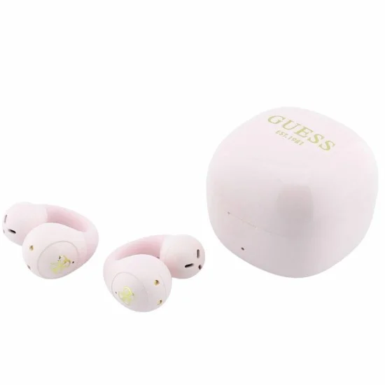Безжични слушалки Guess Wireless Earbuds Mini Classic (GUTWSW85LEEP) - Open-ear, Bluetooth, TWS, спортен дизайн - Розов
