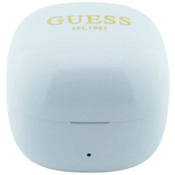 Безжични слушалки Guess Wireless Earbuds Mini Classic (GUTWSW85LEEQ) - Open-ear, Bluetooth, TWS, спортен дизайн - Тюркоаз
