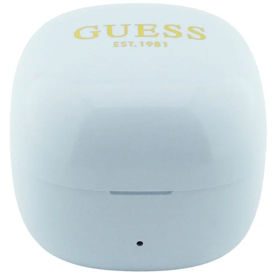 Безжични слушалки Guess Wireless Earbuds Mini Classic (GUTWSW85LEEQ) - Open-ear, Bluetooth, TWS, спортен дизайн - Тюркоаз