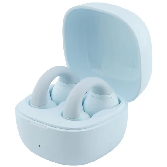Безжични слушалки Guess Wireless Earbuds Mini Classic (GUTWSW85LEEQ) - Open-ear, Bluetooth, TWS, спортен дизайн - Тюркоаз