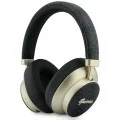 Безжични слушалки Guess Wireless Headphones 4G Gold Script Metal (GUBHP83P4CSCMK) - Bluetooth 5.4, вграден микрофон, ENC, 300mAh - Черен