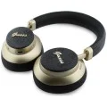 Безжични слушалки Guess Wireless Headphones 4G Gold Script Metal (GUBHP83P4CSCMK) - Bluetooth 5.4, вграден микрофон, ENC, 300mAh - Черен