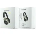 Безжични слушалки Guess Wireless Headphones 4G Gold Script Metal (GUBHP83P4CSCMK) - Bluetooth 5.4, вграден микрофон, ENC, 300mAh - Черен