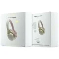 Безжични слушалки Guess Wireless Headphones 4G Gold Script Metal (GUBHP83P4CSCMP) - Bluetooth 5.4, вграден микрофон, ENC, 300mAh, PU - Розов