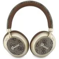 Безжични слушалки Guess Wireless Headphones 4G Gold Script Metal (GUBHP83P4CSCMW) - Bluetooth 5.4, вграден микрофон, ENC, 300mAh - Кафяв