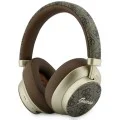 Безжични слушалки Guess Wireless Headphones 4G Gold Script Metal (GUBHP83P4CSCMW) - Bluetooth 5.4, вграден микрофон, ENC, 300mAh - Кафяв
