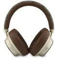 Безжични слушалки Guess Wireless Headphones 4G Gold Script Metal (GUBHP83P4CSCMW) - Bluetooth 5.4, вграден микрофон, ENC, 300mAh - Кафяв
