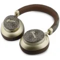 Безжични слушалки Guess Wireless Headphones 4G Gold Script Metal (GUBHP83P4CSCMW) - Bluetooth 5.4, вграден микрофон, ENC, 300mAh - Кафяв