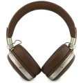 Безжични слушалки Guess Wireless Headphones Grained Triangle Logo (GUBHP72PGTCSW) - Bluetooth, ENC технология, Over-ear, еко кожа - Кафяв