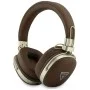 Безжични слушалки Guess Wireless Headphones Grained Triangle Logo (GUBHP72PGTCSW) - Bluetooth, ENC технология, Over-ear, еко кожа - Кафяв