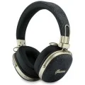 Безжични слушалки Guess Wireless Headphones Metal 4G Script Logo (GUBHP72P4SMDK) - Bluetooth, ENC технология, Over-ear, еко кожа - Черен
