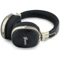 Безжични слушалки Guess Wireless Headphones Metal 4G Script Logo (GUBHP72P4SMDK) - Bluetooth, ENC технология, Over-ear, еко кожа - Черен
