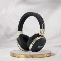 Безжични слушалки Guess Wireless Headphones Metal 4G Script Logo (GUBHP72P4SMDK) - Bluetooth, ENC технология, Over-ear, еко кожа - Черен