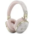Безжични слушалки Guess Wireless Headphones Metal 4G Script Logo (GUBHP72P4SMDP) - Bluetooth, ENC технология, Over-ear, еко кожа - Розов