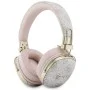 Безжични слушалки Guess Wireless Headphones Metal 4G Script Logo (GUBHP72P4SMDP) - Bluetooth, ENC технология, Over-ear, еко кожа - Розов