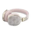 Безжични слушалки Guess Wireless Headphones Metal 4G Script Logo (GUBHP72P4SMDP) - Bluetooth, ENC технология, Over-ear, еко кожа - Розов